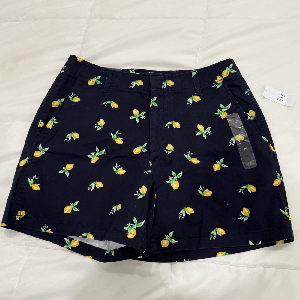 GAP Factory Navy Lemon Print Women's Shorts